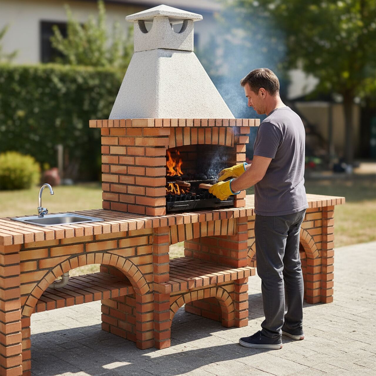 Barbecue en Brique avec évier 