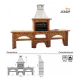 barbecue en brique avec evier jc022f