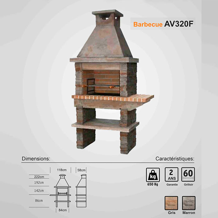 barbecue jardin pierre av320f