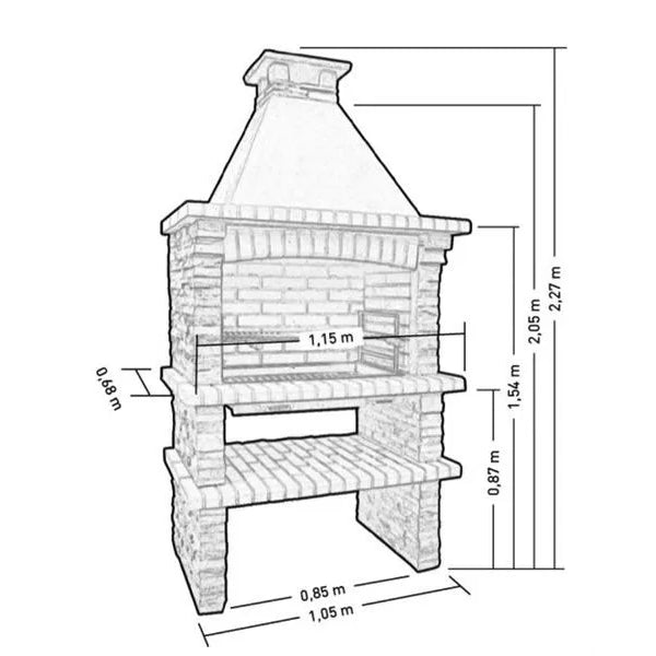 barbecue charbon en pierre pr4200f