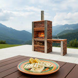 Barbecue en Pierre avec Plan de Travail 