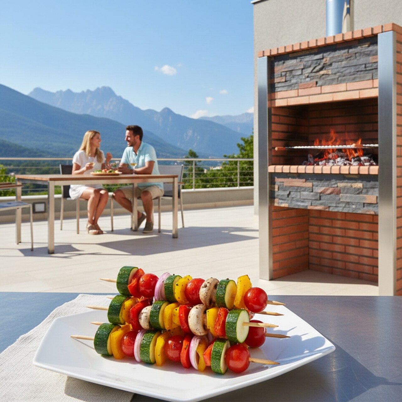 Barbecue en Pierre et Brique