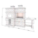 barbecue en pierre et four a bois pr4740f