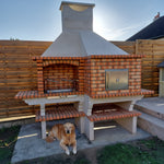 Barbecue en brique avec four 