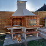 Barbecue en brique avec four 