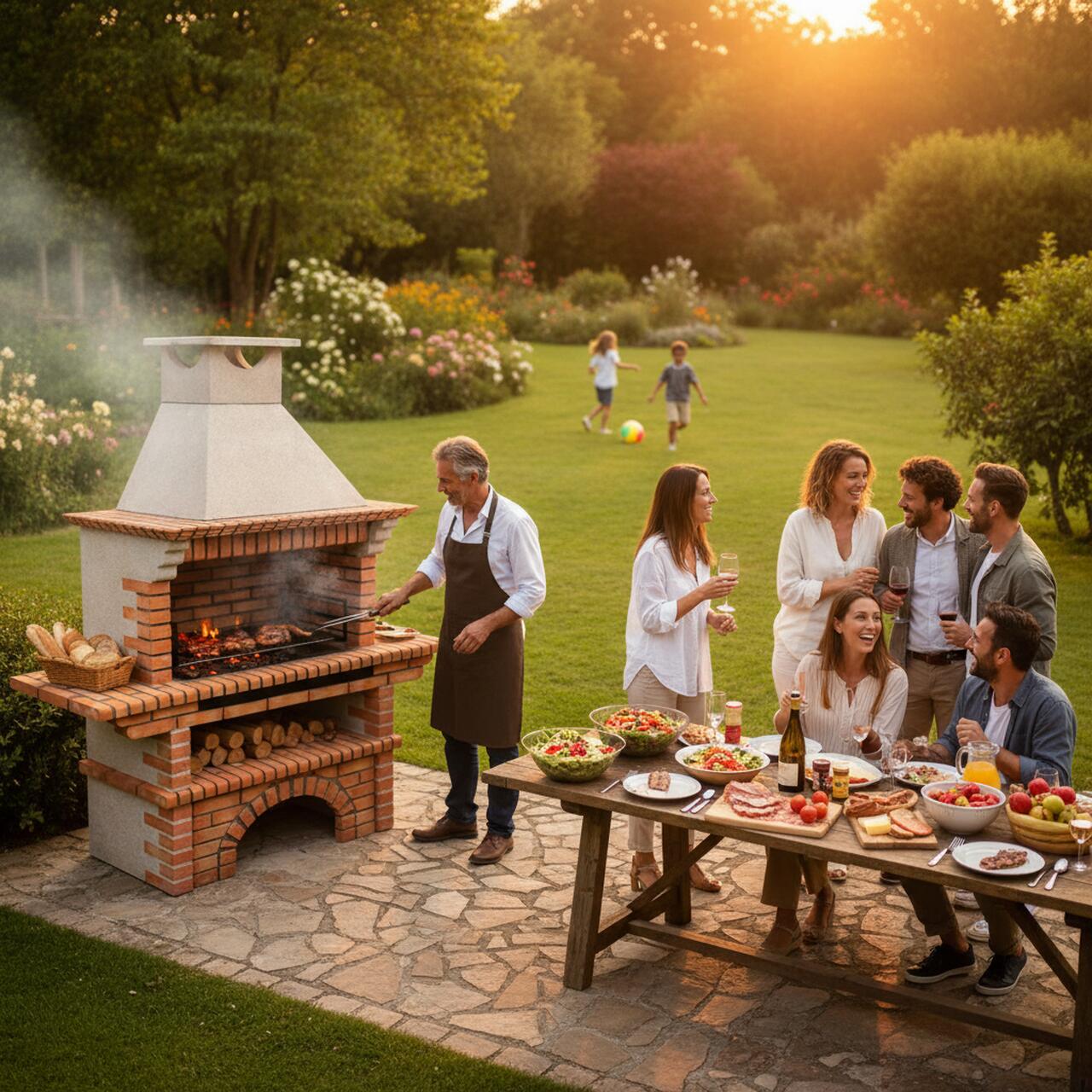 Barbecue en dur réfractaire 
