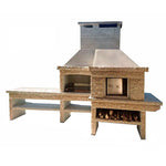 barbecue en granit avec four a pizza gr66f