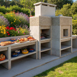 Barbecue en granit avec four a Pizza GR25F