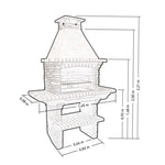 barbecue vertical pierre en ligne pr4020f