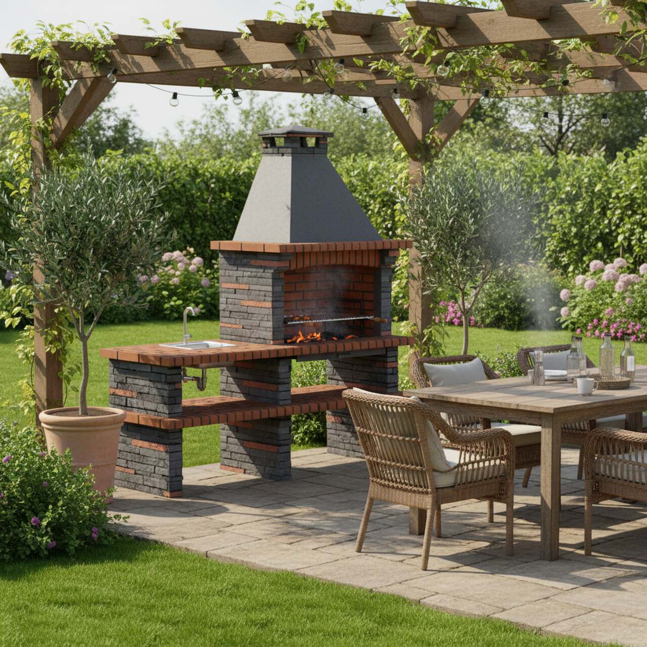 Barbecue fixe en pierre Impexfire PR4220F