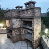 Barbecue fixe en pierre avec four PR4730F