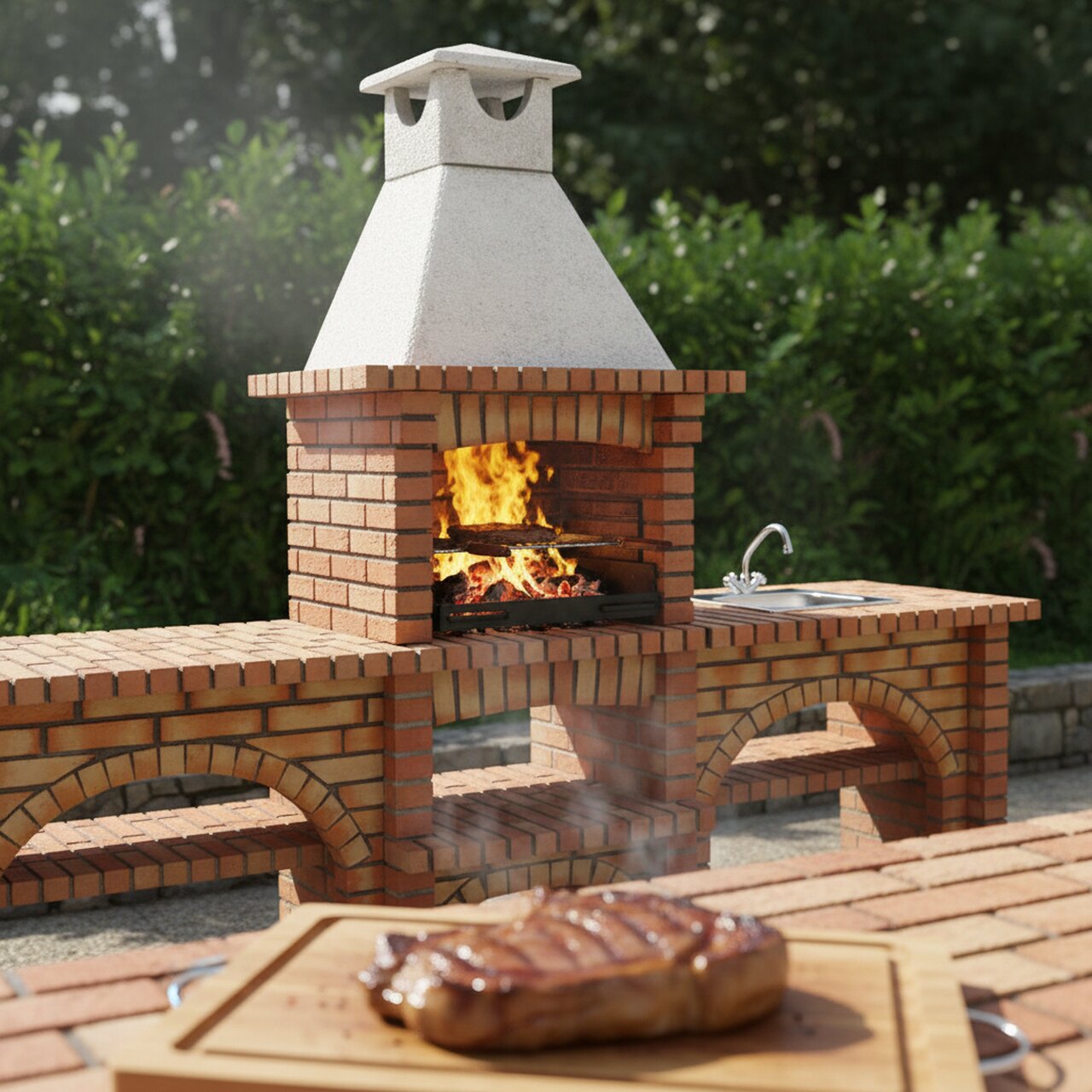 Barbecue en Brique avec évier JC022F