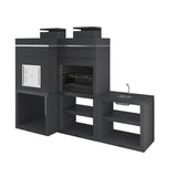 Kompaktowy nowoczesny grill na drewno CE910