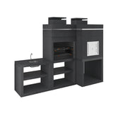 Kompaktowy nowoczesny grill na drewno CE910