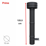 Cheminée INOX Anthracite Complète 100cm MAXIMUS 100cm avec Chapeau INOX à Aba AC177F