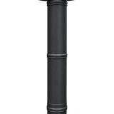 Cheminée INOX Anthrancite Complète 100cm MAXIMUS 70cm avec Chapeau INOX à Aba AC176F