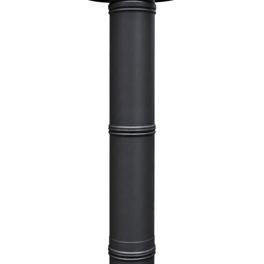 Cheminée complète anthracite 70cm pour Four à bois Maximus