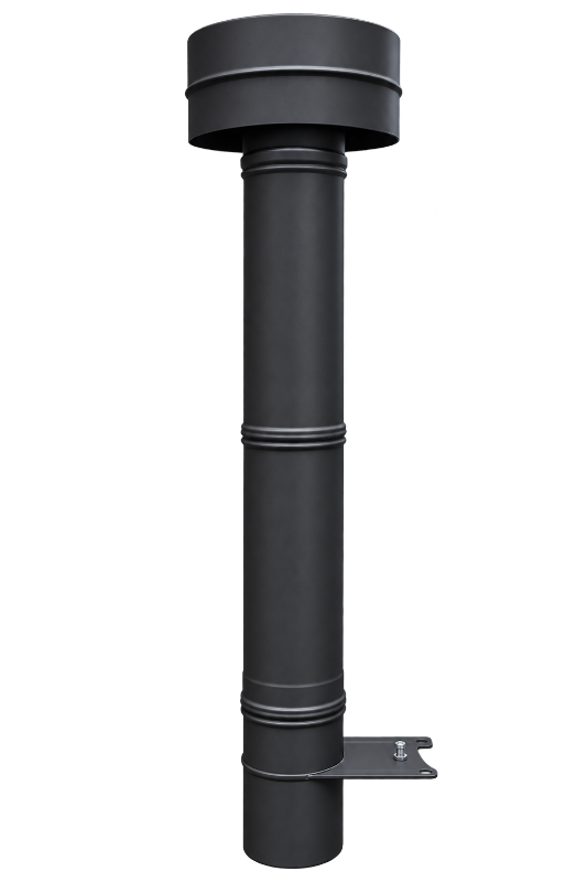 Cheminée complète anthracite 70cm pour Four à bois Maximus