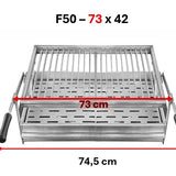 Nerūdijančio plieno pasukamas grilis Weekend F50