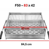 Nerūdijančio plieno pasukamas grilis Weekend F50