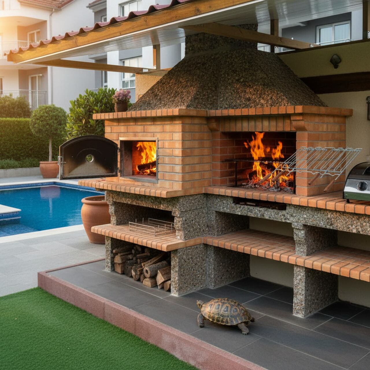 Four a Pain et Barbecue en Brique 