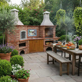 Four a bois d'angle avec Barbecue CE1002B