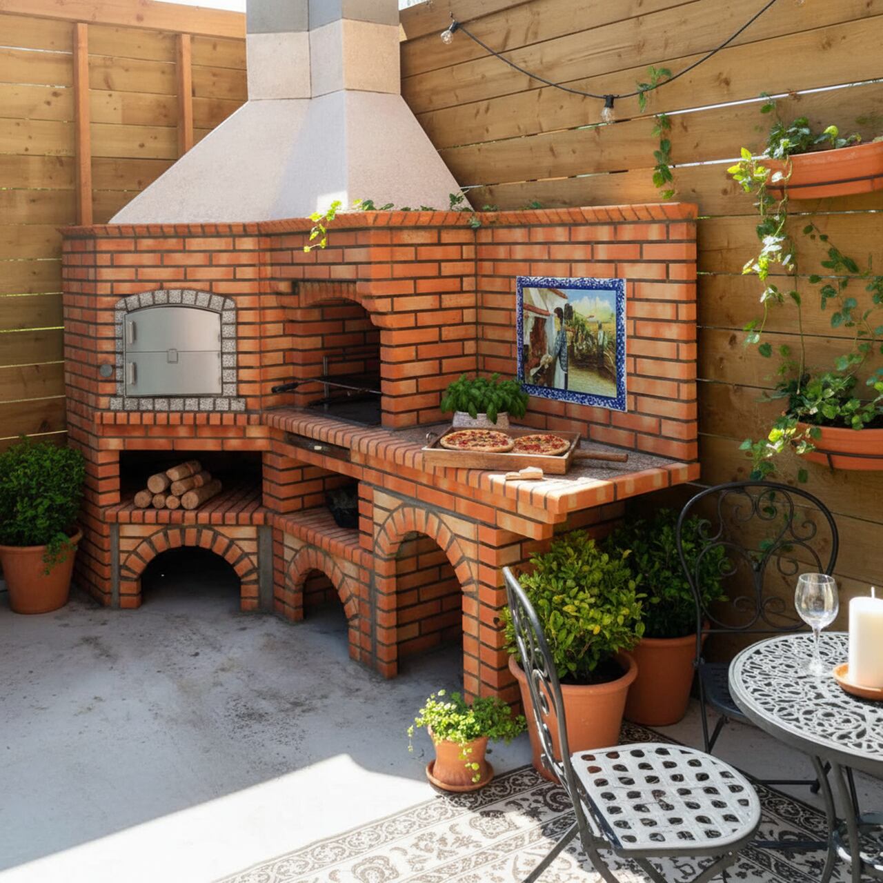 Four d'angle avec Barbecue CE1001B