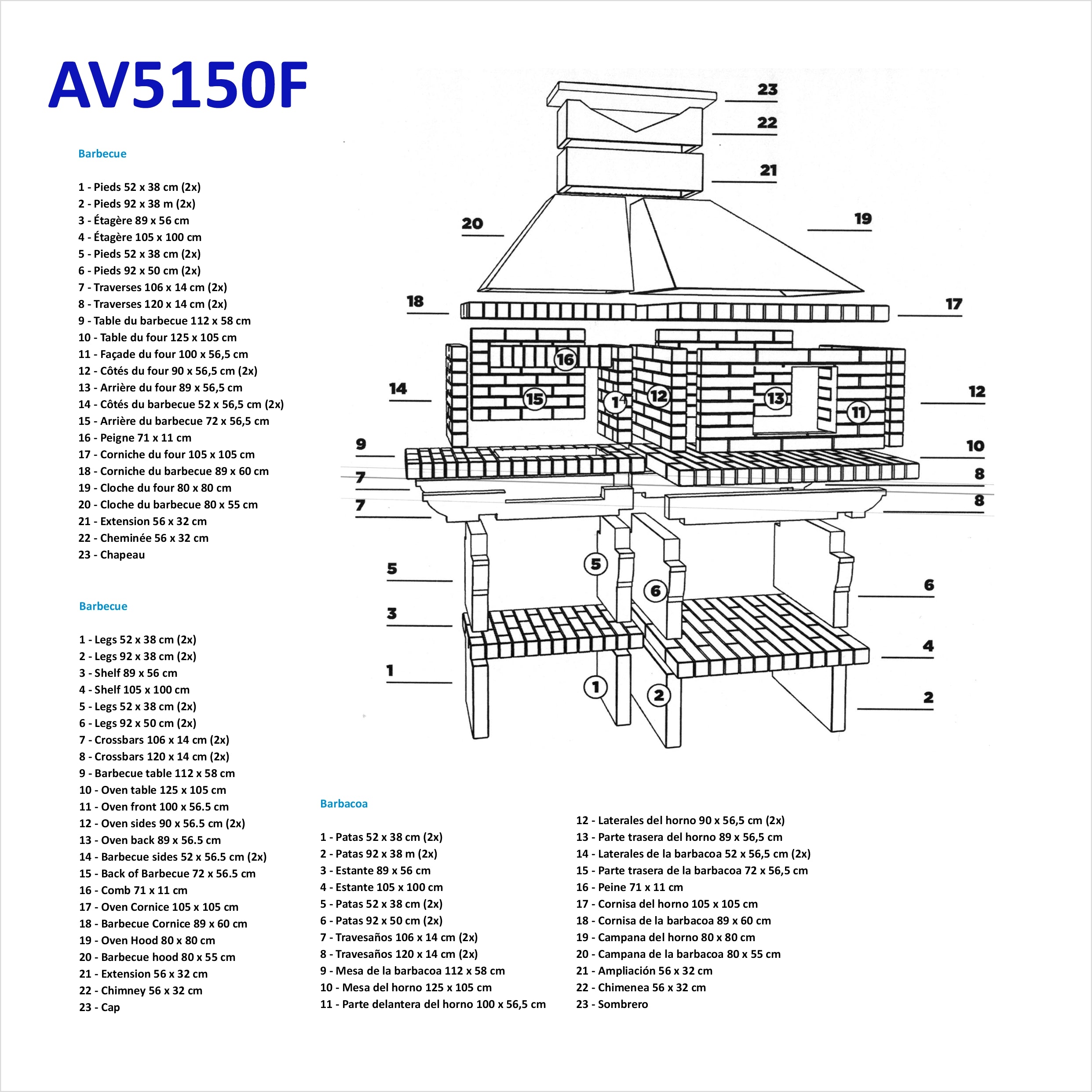 Four et Barbecue en Brique 