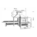 Granit-Barbecue mit Ofen GR66F