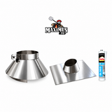 Kit Solin de Toit pentru Maximus 70 cm, coș de fum simplu, perete simplu AC97F