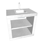 module de 80 pour barbecue moderne md80f