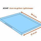Vstavaný železný gril 94x48 AC44F