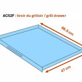 Built-in iron grill 75x38 AC52F