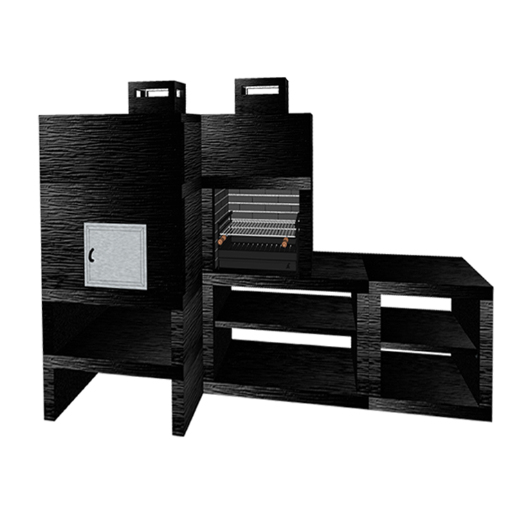 barbecue moderne avec four et evier av80m