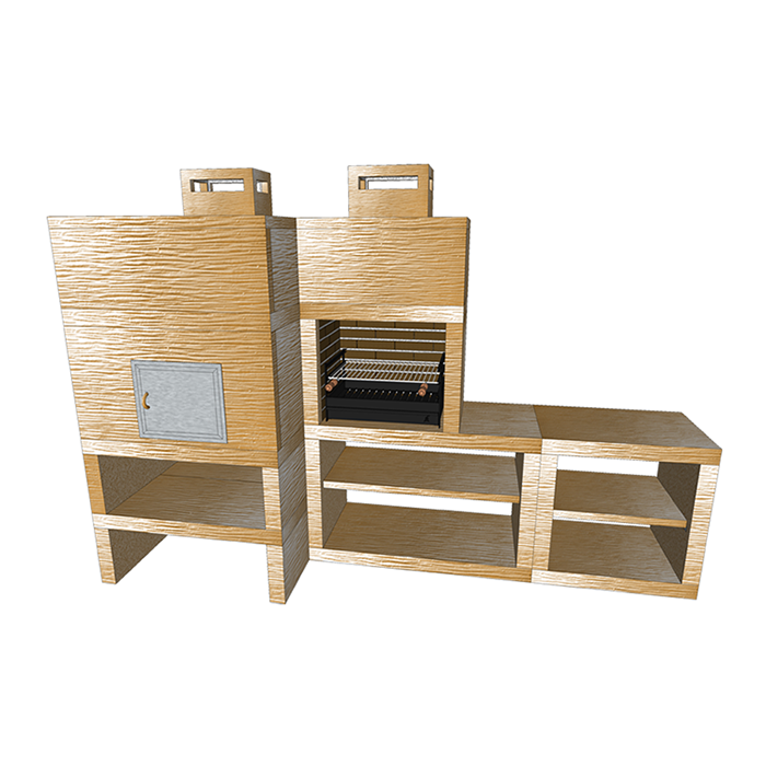 barbecue moderne avec four et evier av80m