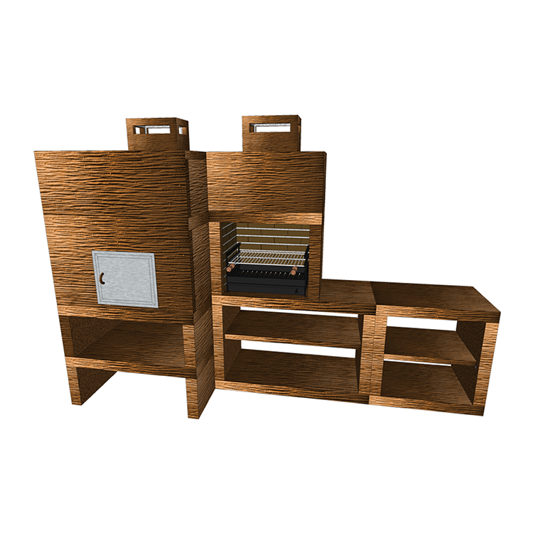 barbecue moderne avec four et evier av80m