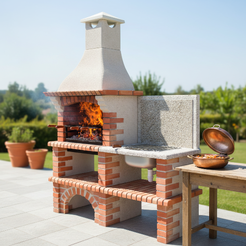 Barbecue Brique du Portugal avec évier CE3050PF