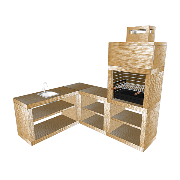 Barbecue d'angle Moderne AV12B