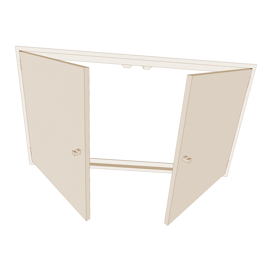 porte acier laque pour module 120 po120f