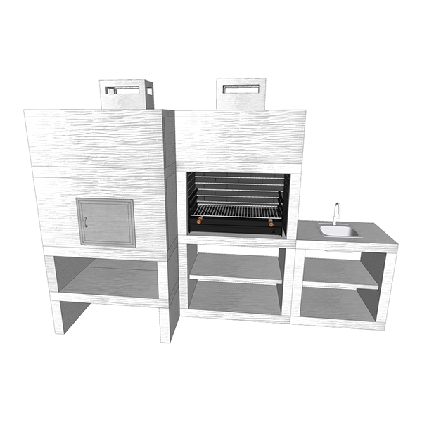 barbecue ligne moderne avec four et evier av100m