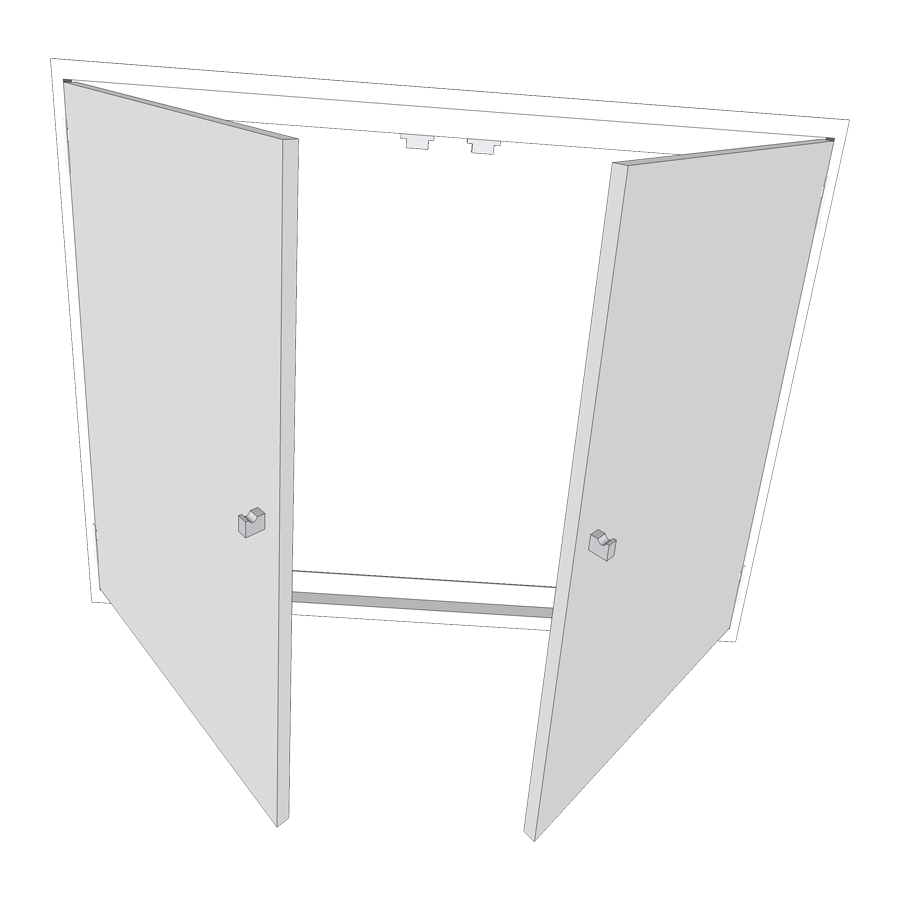 porte acier laque pour module 100 po100f