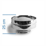 Cheminee Four a Bois INOX 100cm avec Chapeaux AC30F