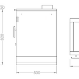 Cuisinière a bois émaillé Oliveirinha PF53F