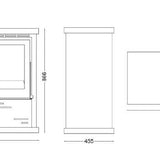 Poêle à bois avec ventilation BE11  PF059F