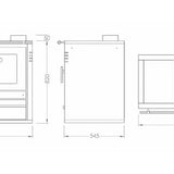 Cuisinière a bois Inox la Fontaine PF003F