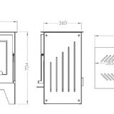 Poêle à bois sans ventilation SUD PF056F