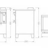 Cuisinière a bois avec réservoir d´eau PF062F