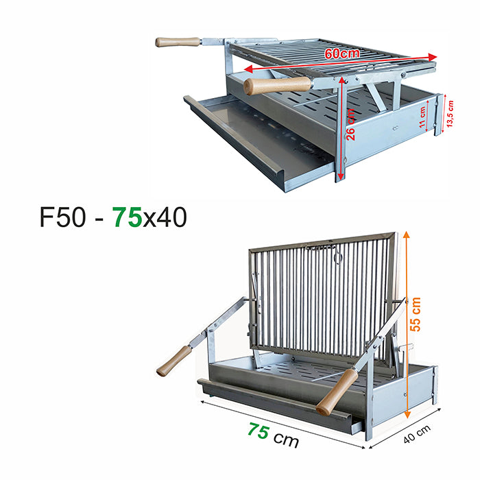 Grilloir Pivotant Weekend en Inox F50