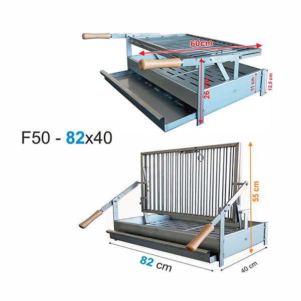 grilloir pivotant weekend en inox f50