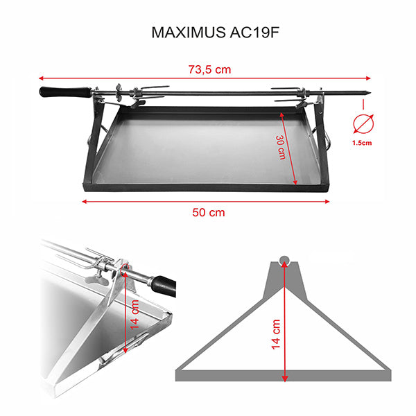 tournebroche pour maximus 70cm ac19f